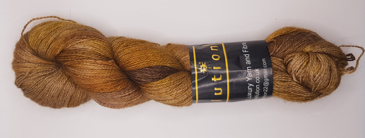 "Punakaiki" 100G Baby Alpaca/Silk hand dyed Lace Weight Yarn
