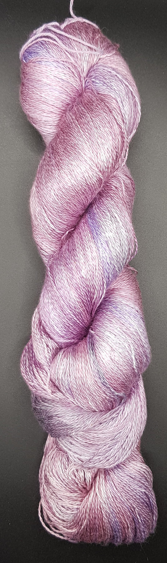 "Mauve Tones"  Hand Dyed Lace weight 100G 'A' Grade Pure Mulberry Silk