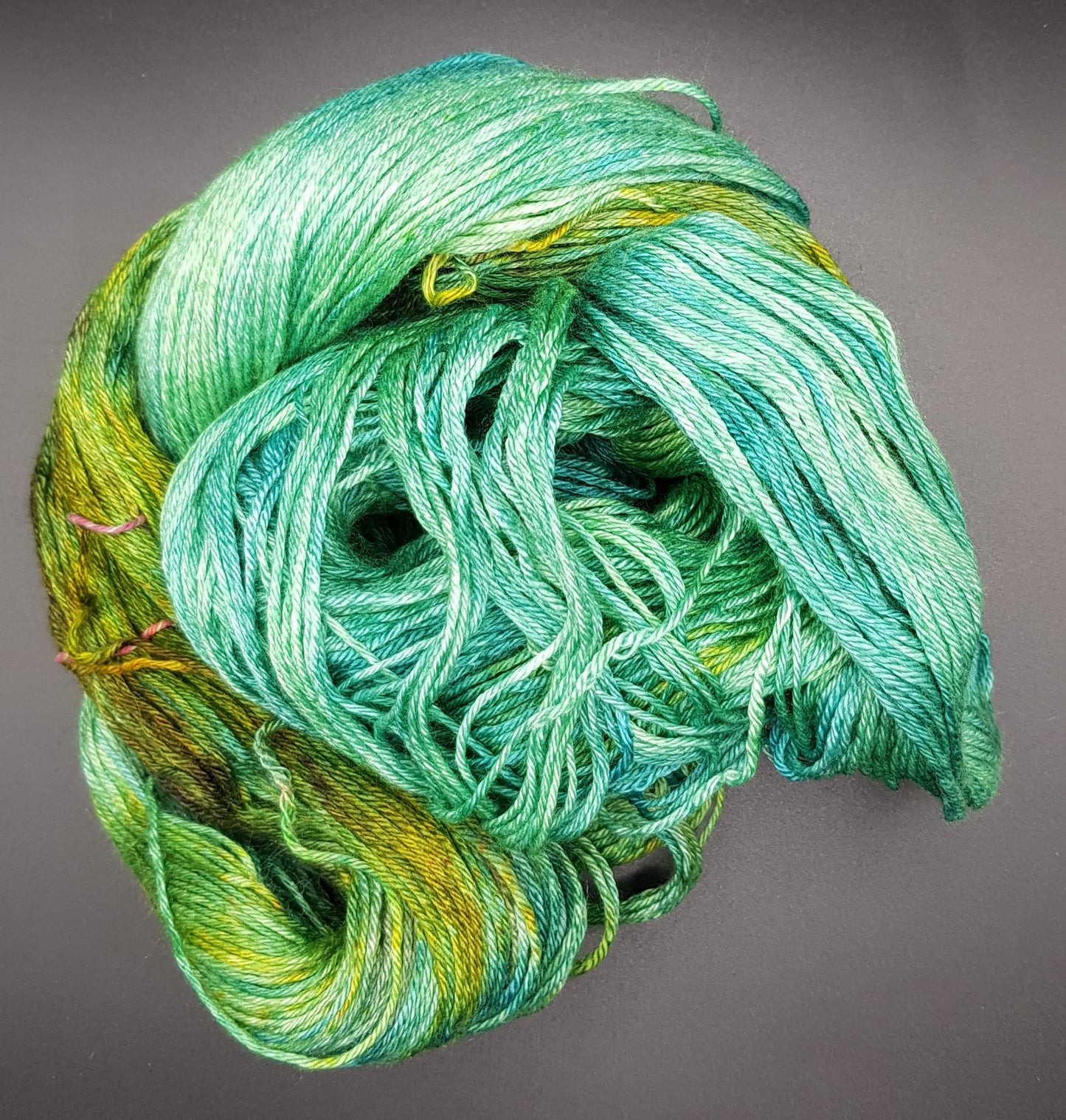 100G Bluefaced Leicester/Silk hand dyed 4 ply Yarn- "Esmiralda"
