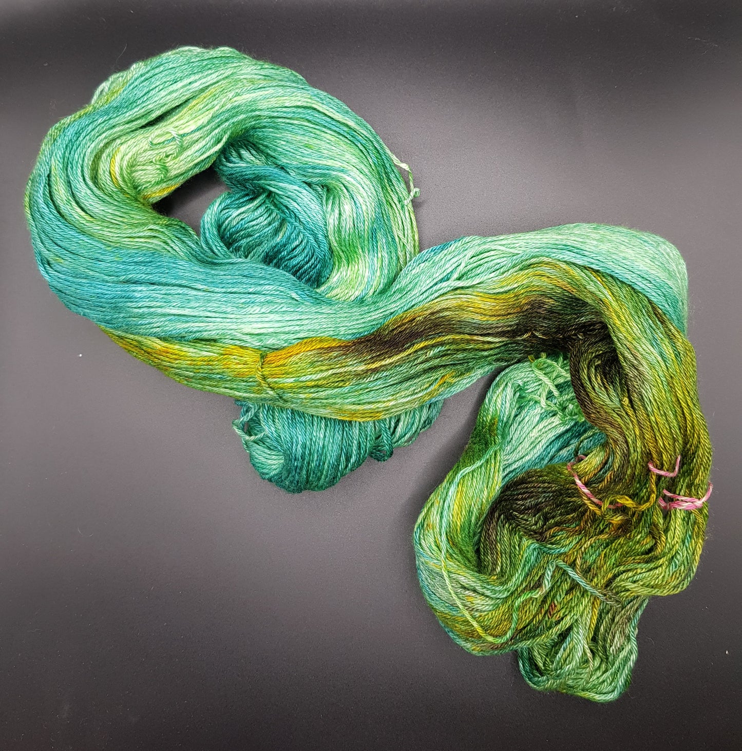 100G Bluefaced Leicester/Silk hand dyed 4 ply Yarn- "Esmiralda"
