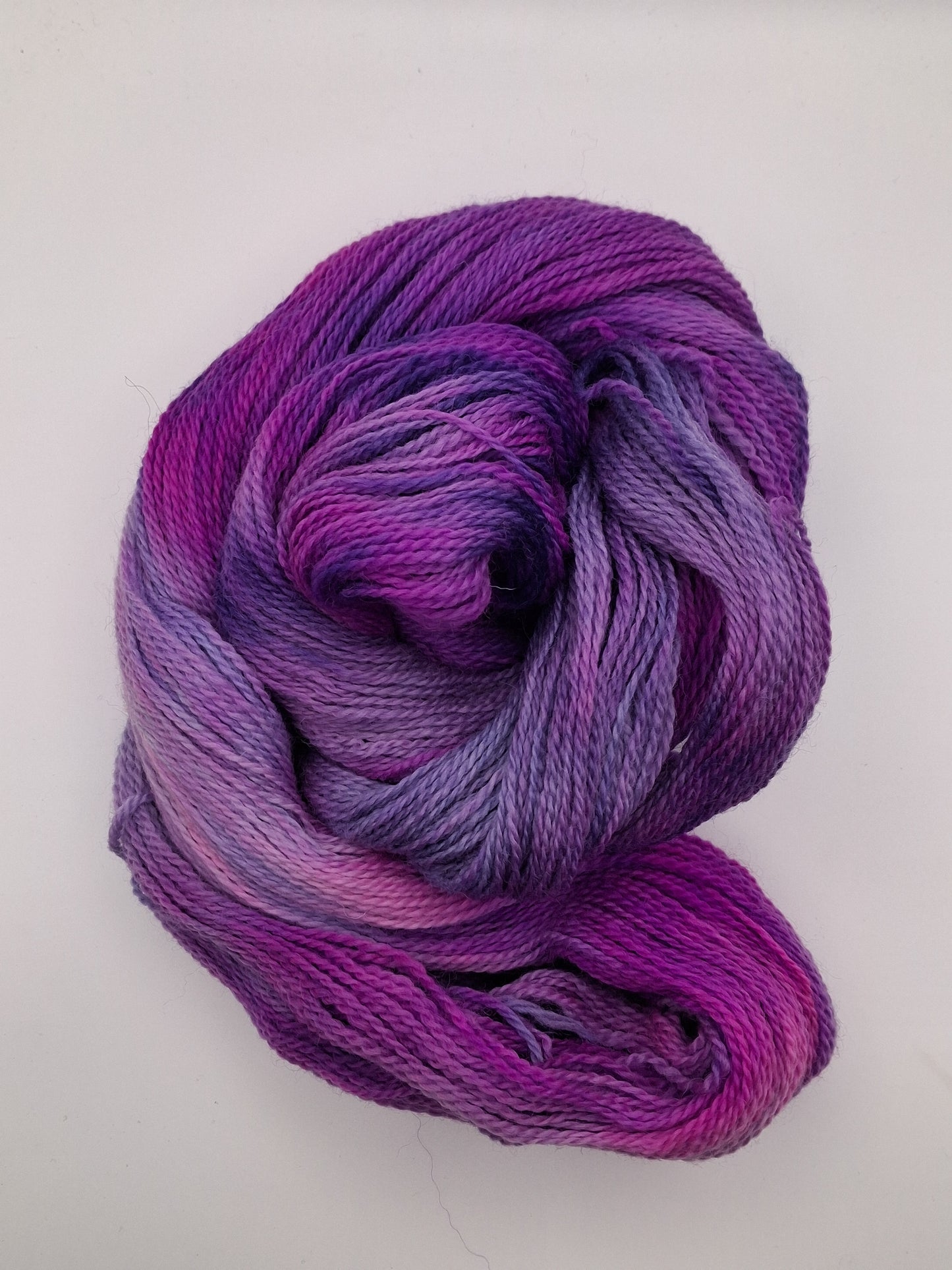"Tyrian Purple" Kent Romney hand dyed 4 ply wool **SALE**