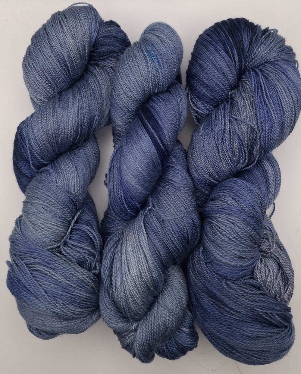 "Blue Hour" - 100G Merino/Silk hand dyed Lace weight Yarn
