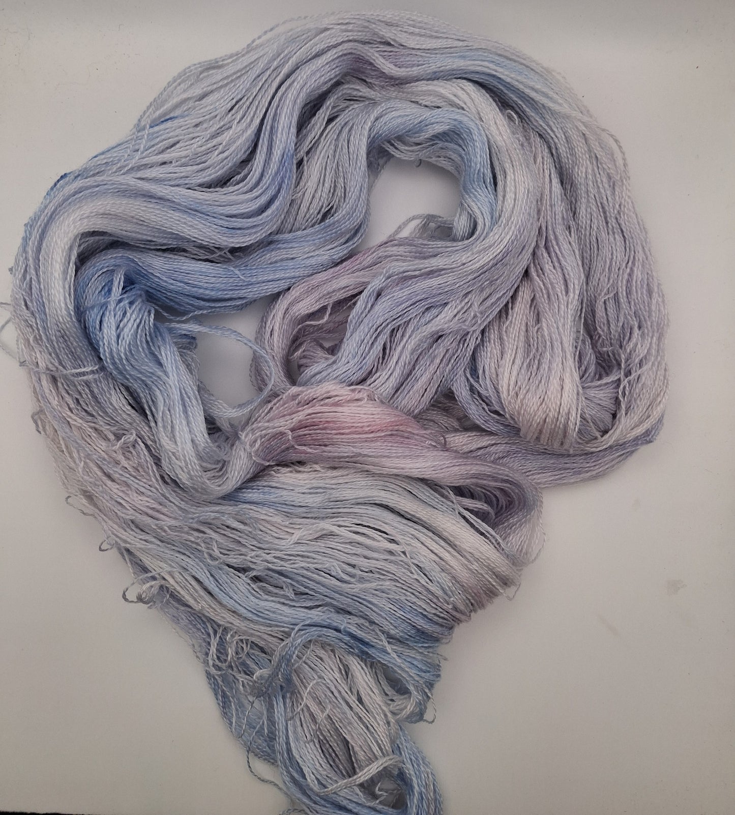 "whispering sky" 100G Merino/Tencel hand dyed luxury Lace Weight Yarn