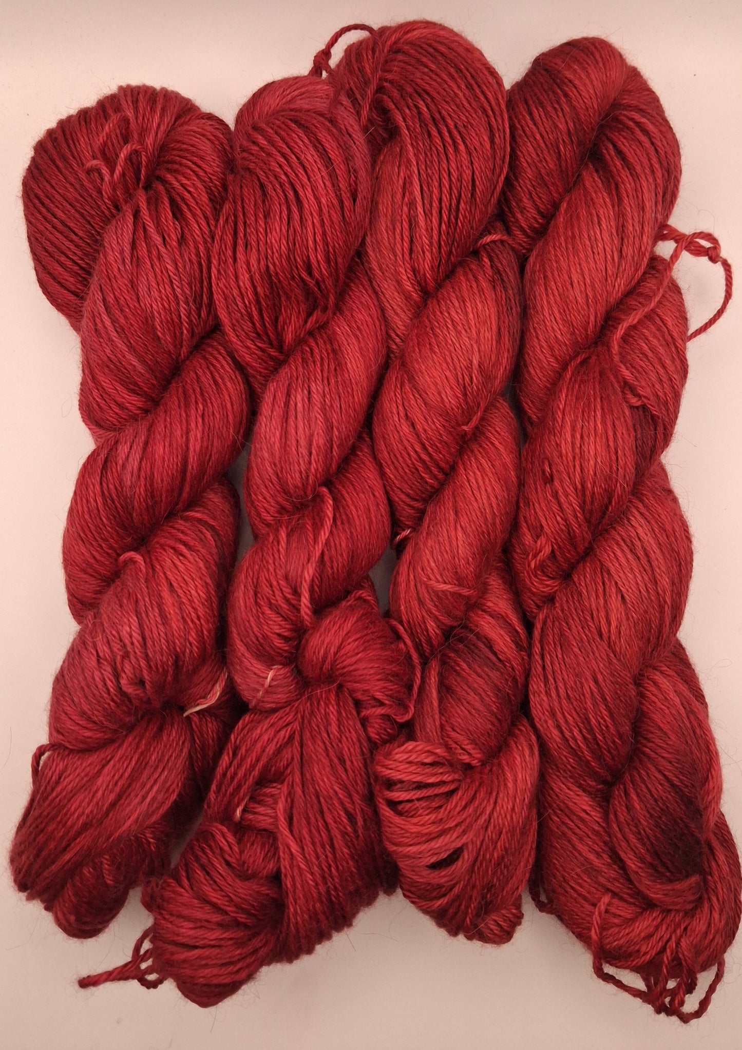 "Cardinal" Alpaca/Silk/ Cashmere hand dyed DK Yarn