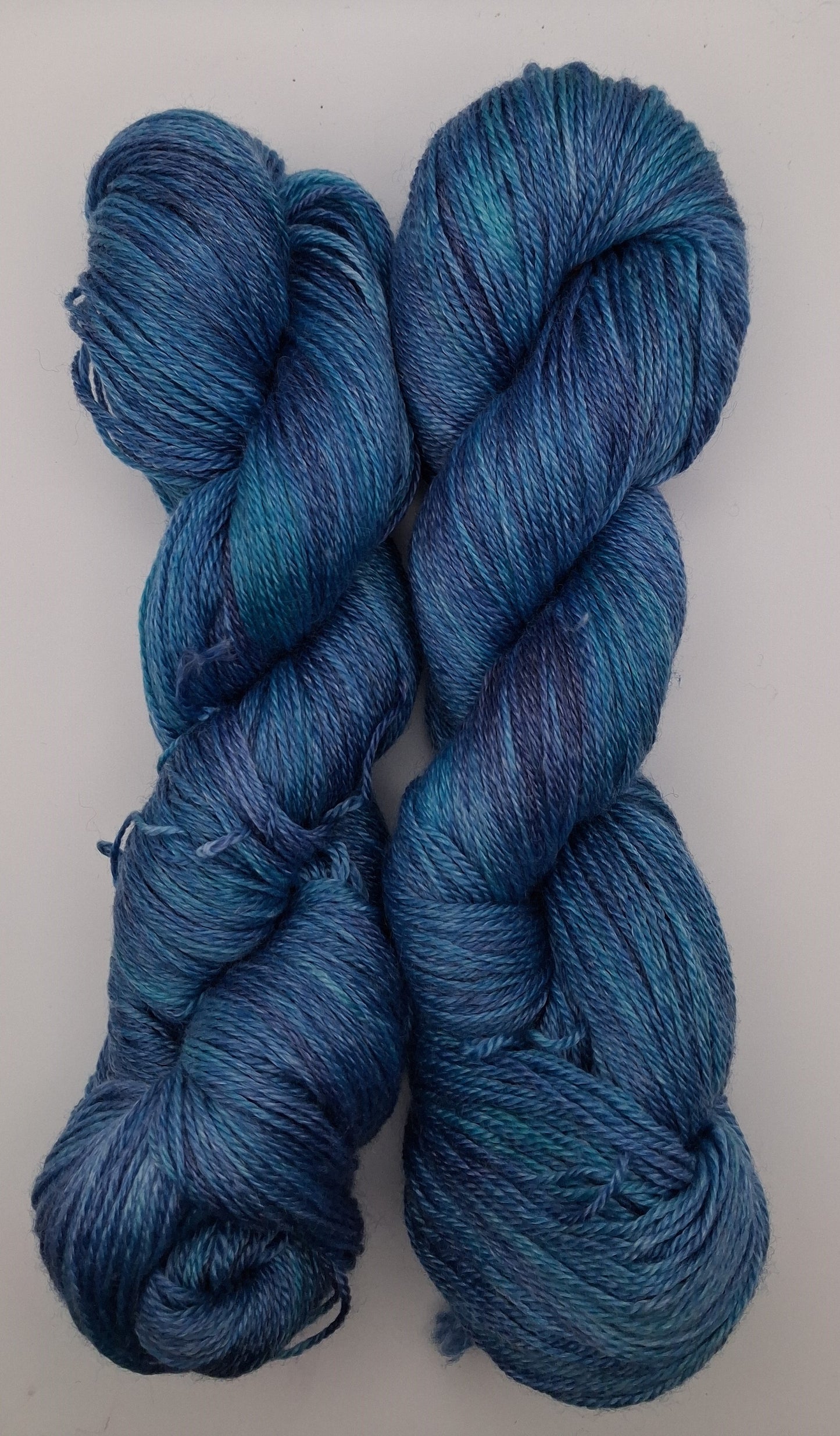 "Lapis" 100G Merino/Tencel hand dyed luxury Yarn 4 Ply