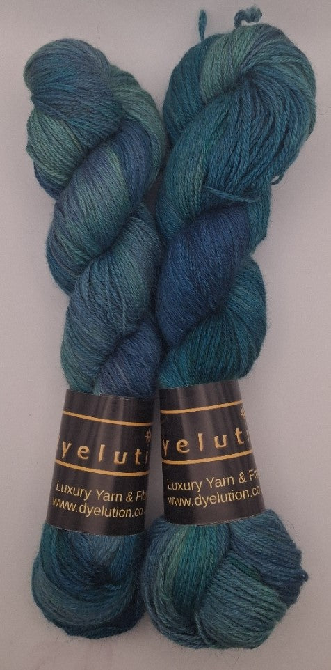 "Lapis" - 4 ply hand dyed yarn 100G Alpaca/Silk/Cashmere