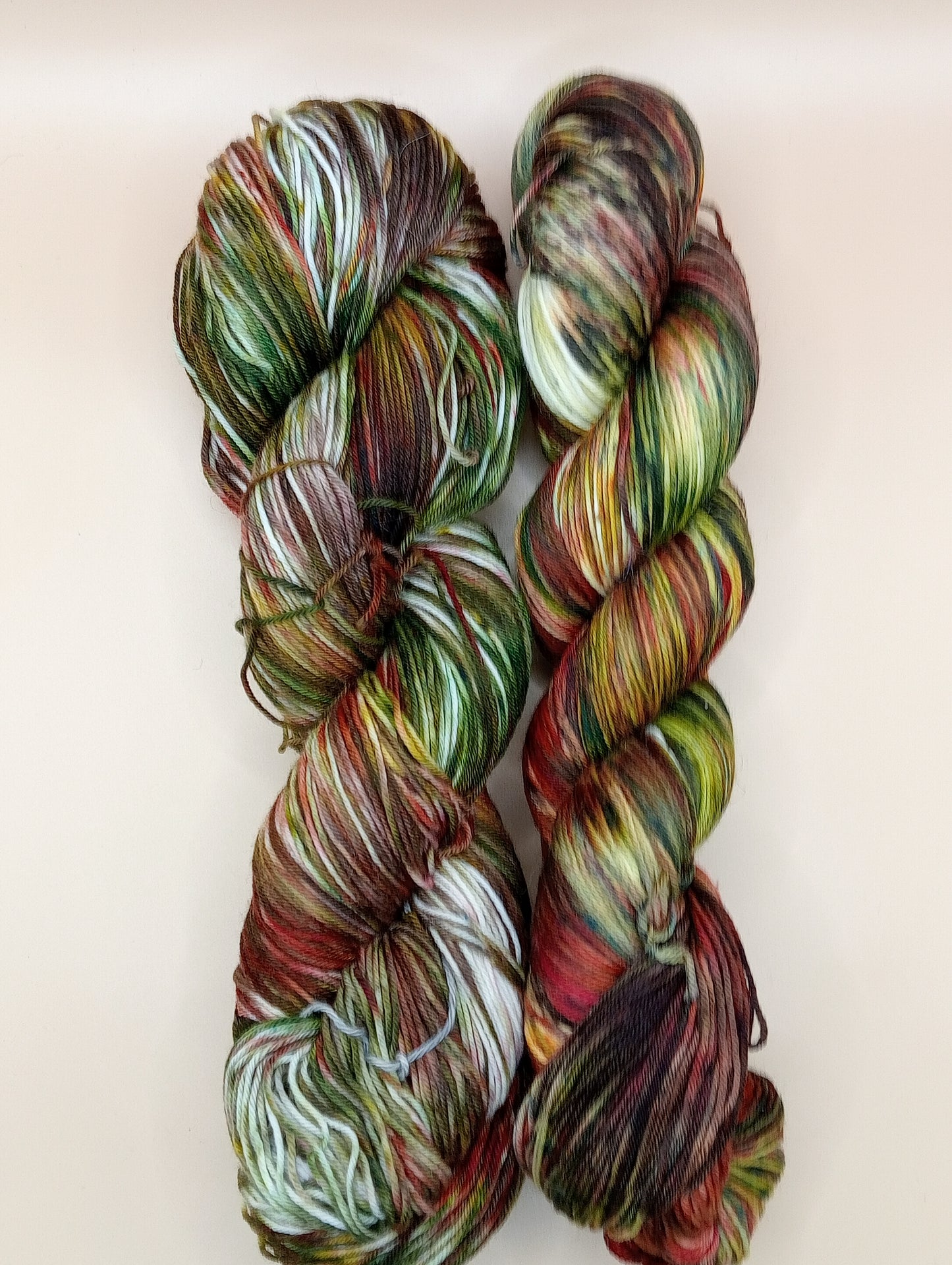 100G hand dyed Merino/Nylon luxury sock yarn - "Rustic Retreat"
