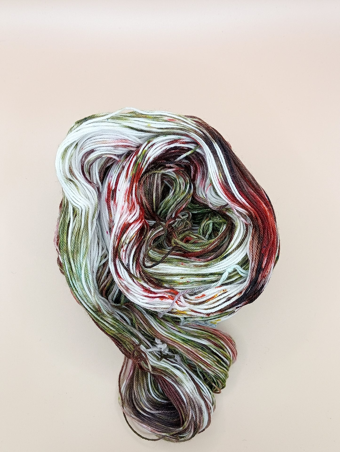 100G hand dyed Merino/Nylon luxury sock yarn - "Rustic Retreat"