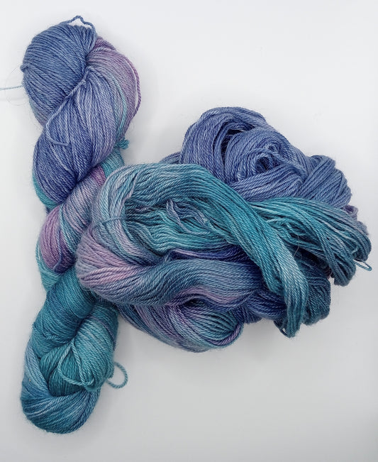 100G Alpaca/Silk/   Cashmere hand dyed 4 ply Yarn- "kareru"