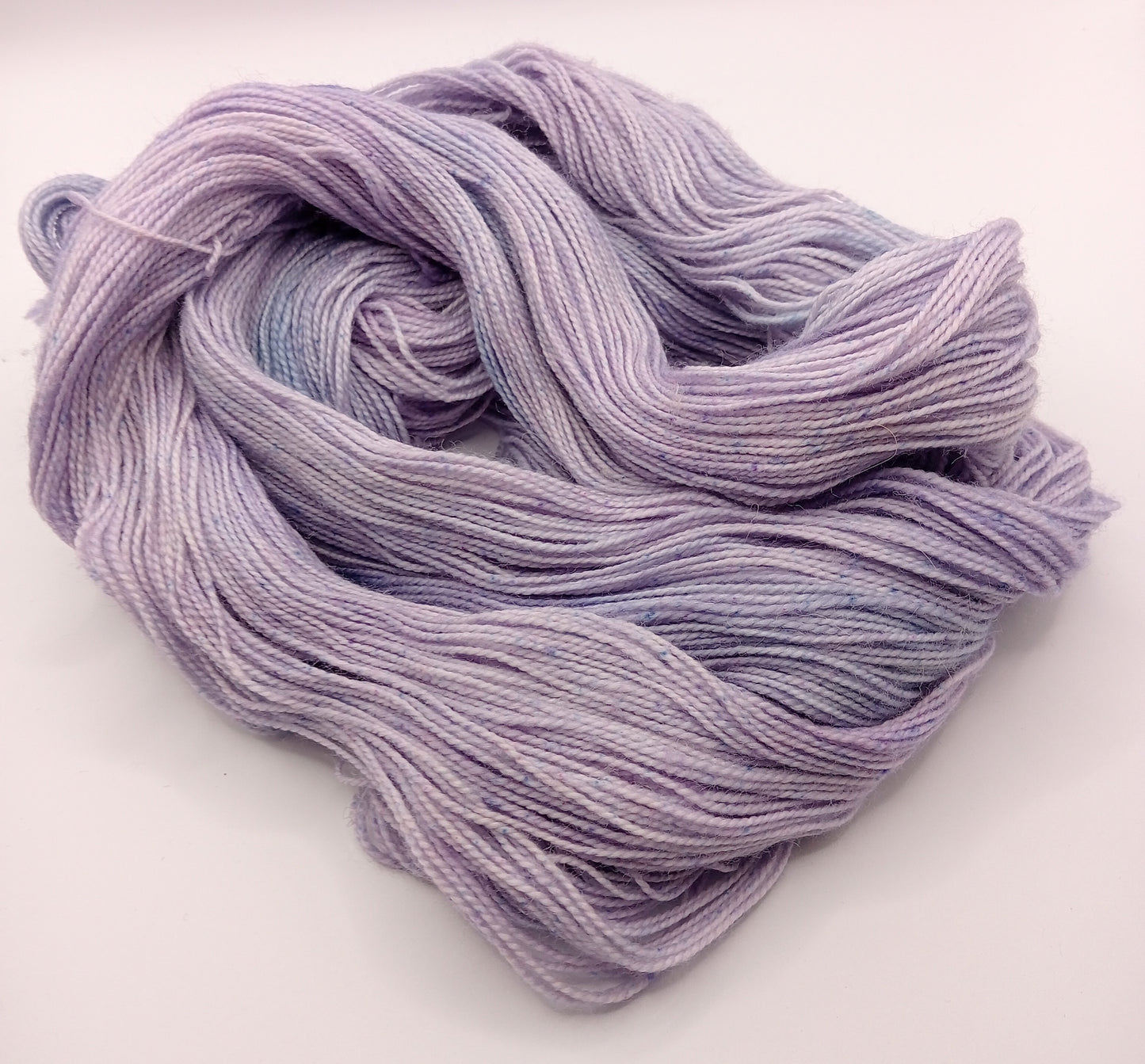 100G hand dyed Bluefaced Leicester/Nylon High Twist sock yarn - "Lilac"