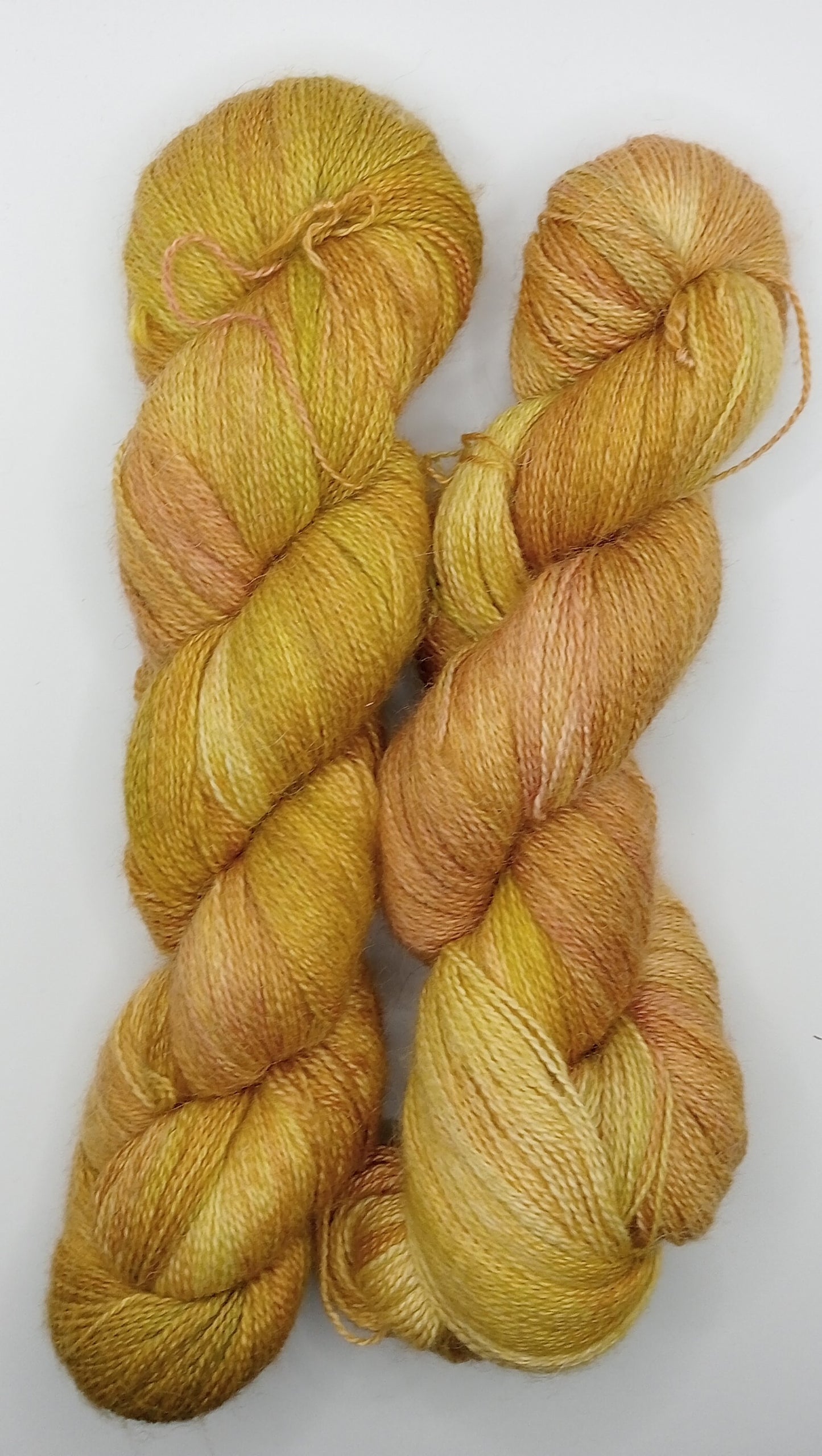 100G Alpaca/Silk hand dyed Lace Weight Yarn- "Pistachio"