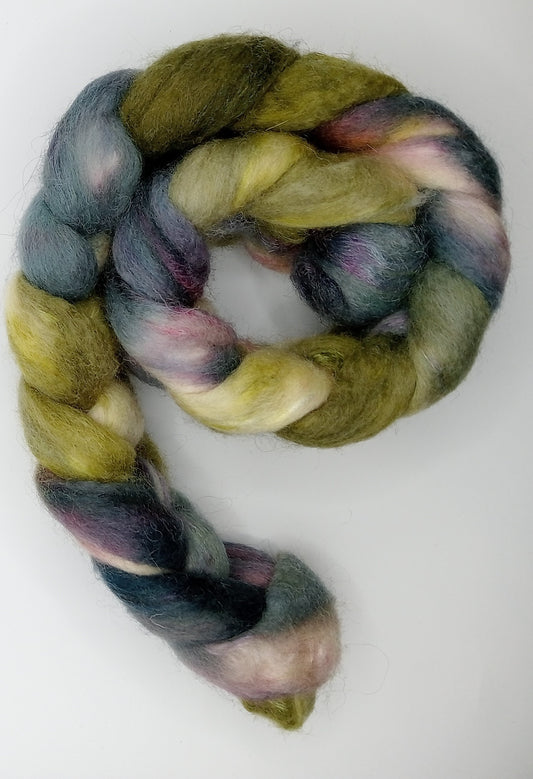"Ametrine" Bluefaced Leicester/Trilobal nylon hand dyed luxury blend 100g"