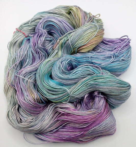 100G 'A' Grade Pure Mulberry Silk 4 Ply- "Multi"  Hand Dyed