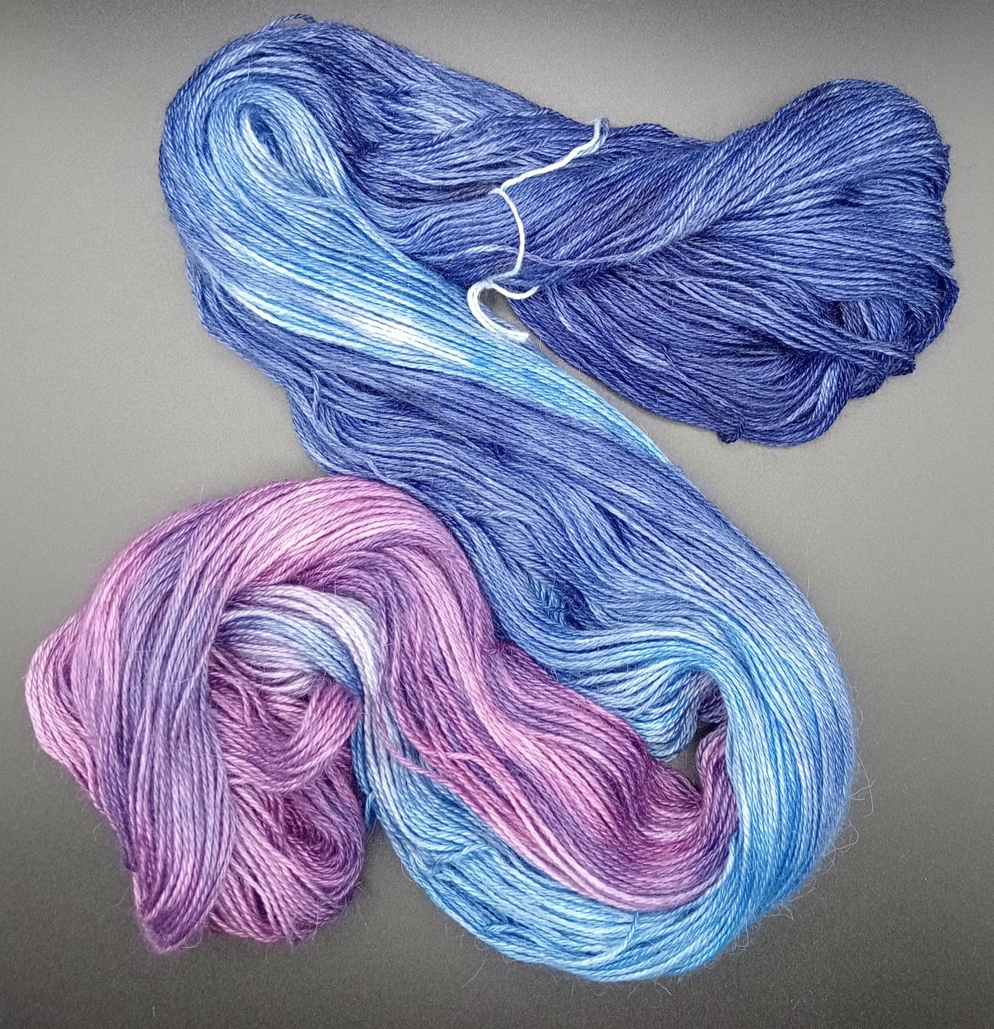 100G Alpaca/Silk/ Cashmere hand dyed 4 ply Yarn- "Twilight Tide"