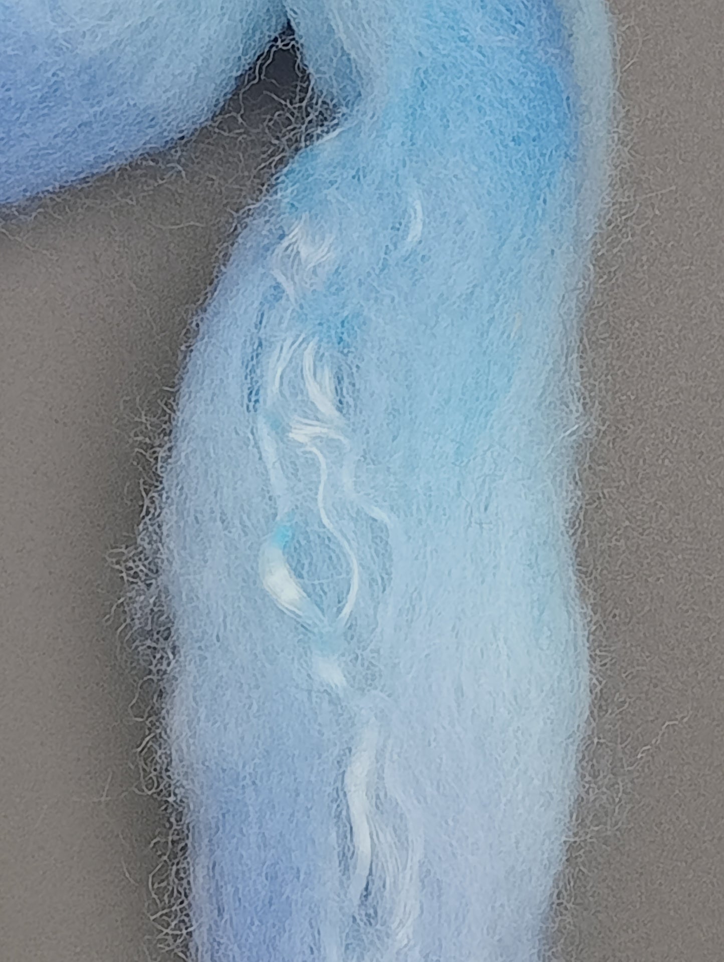 100G Merino/Tencel luxury fibre blend of hand dyed fibre combed top - "Polar Express"