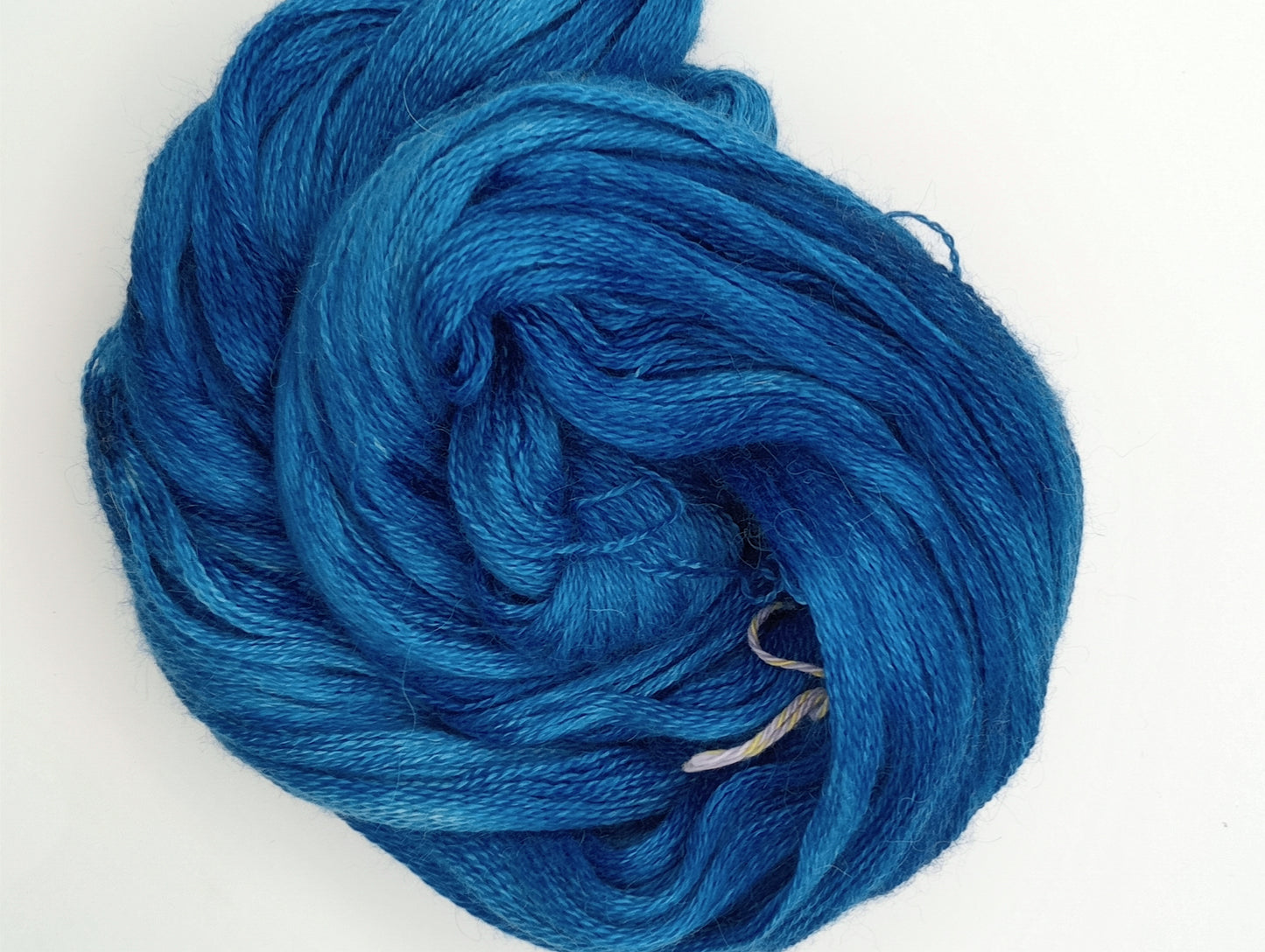 100G Alpaca/Silk/ Cashmere hand dyed Lace Weight Yarn- "Periwinkle"