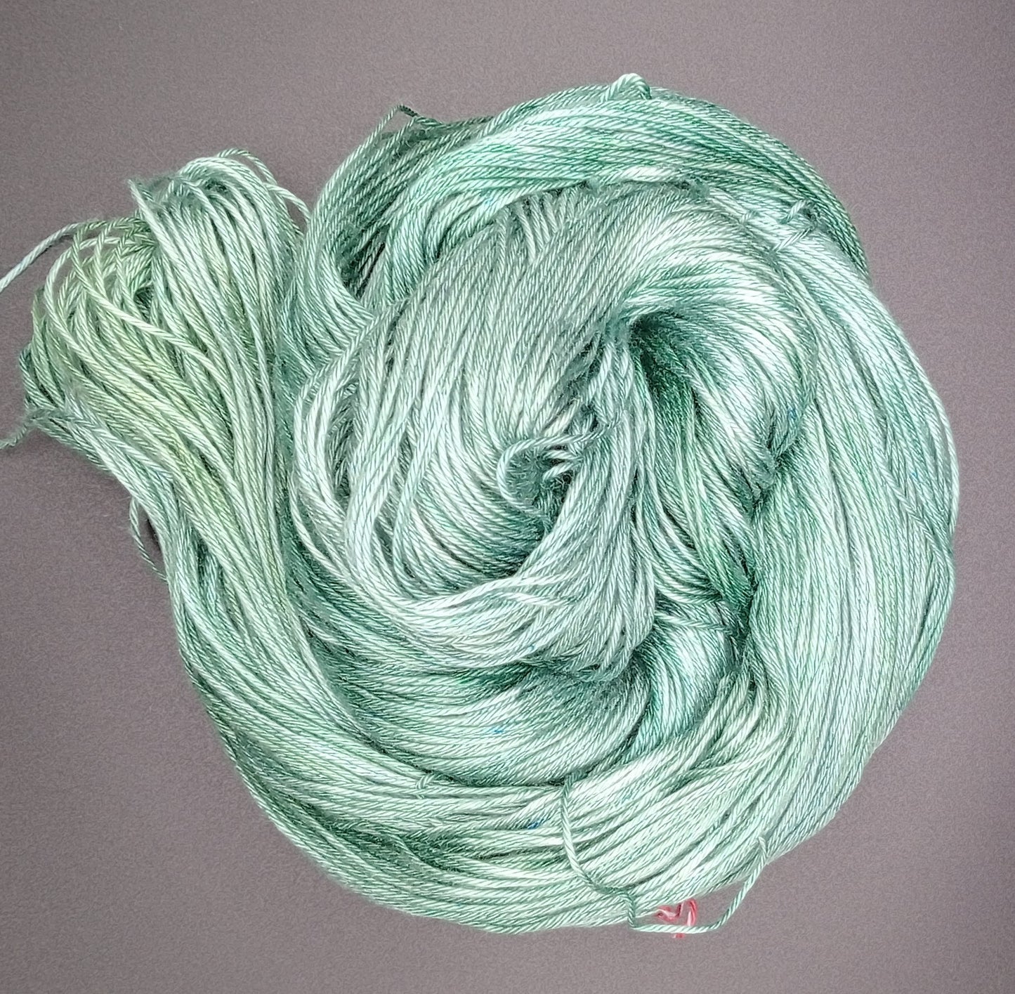100G 'A' Grade Pure Mulberry Silk- "Malachite" 4 ply Hand Dyed