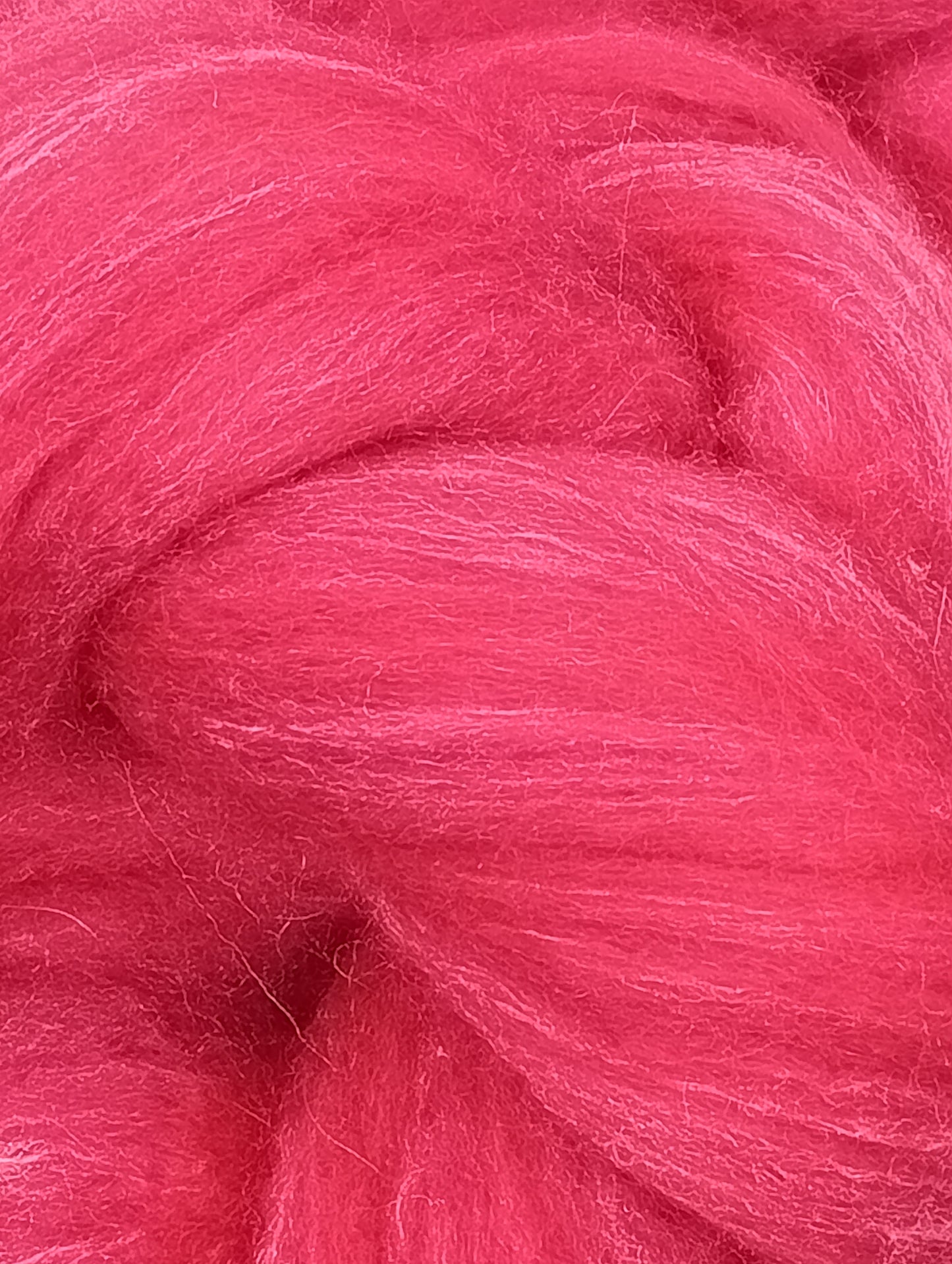 100G Polwarth/Camel/Silk luxury hand dyed fibre combed top - "Flora"