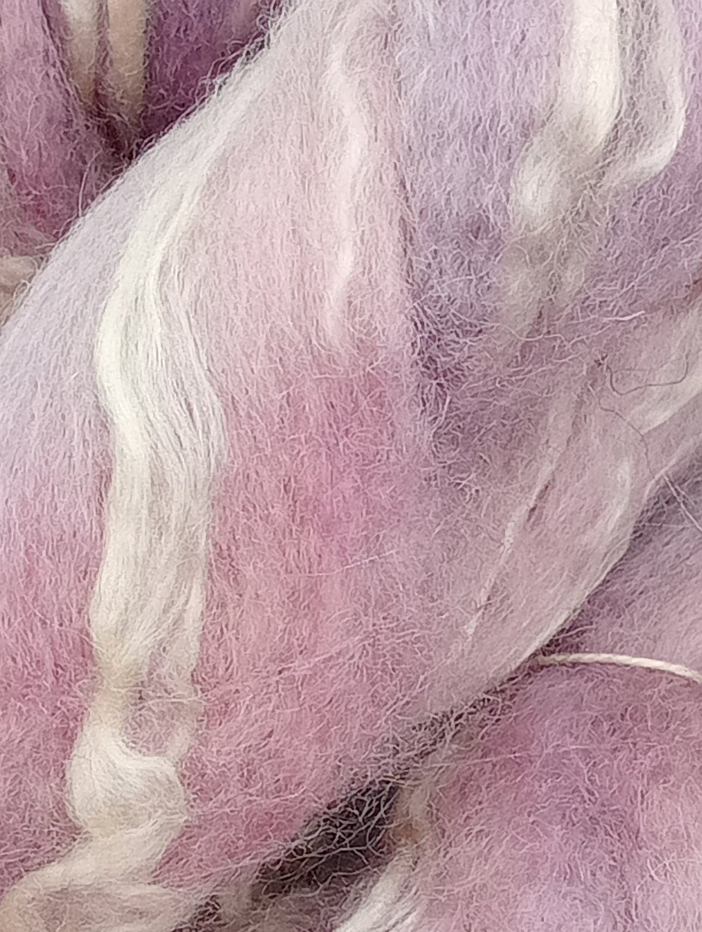 "Parma Violet" Bluefaced Leicester/Tussah silk hand dyed luxury blend 100g"
