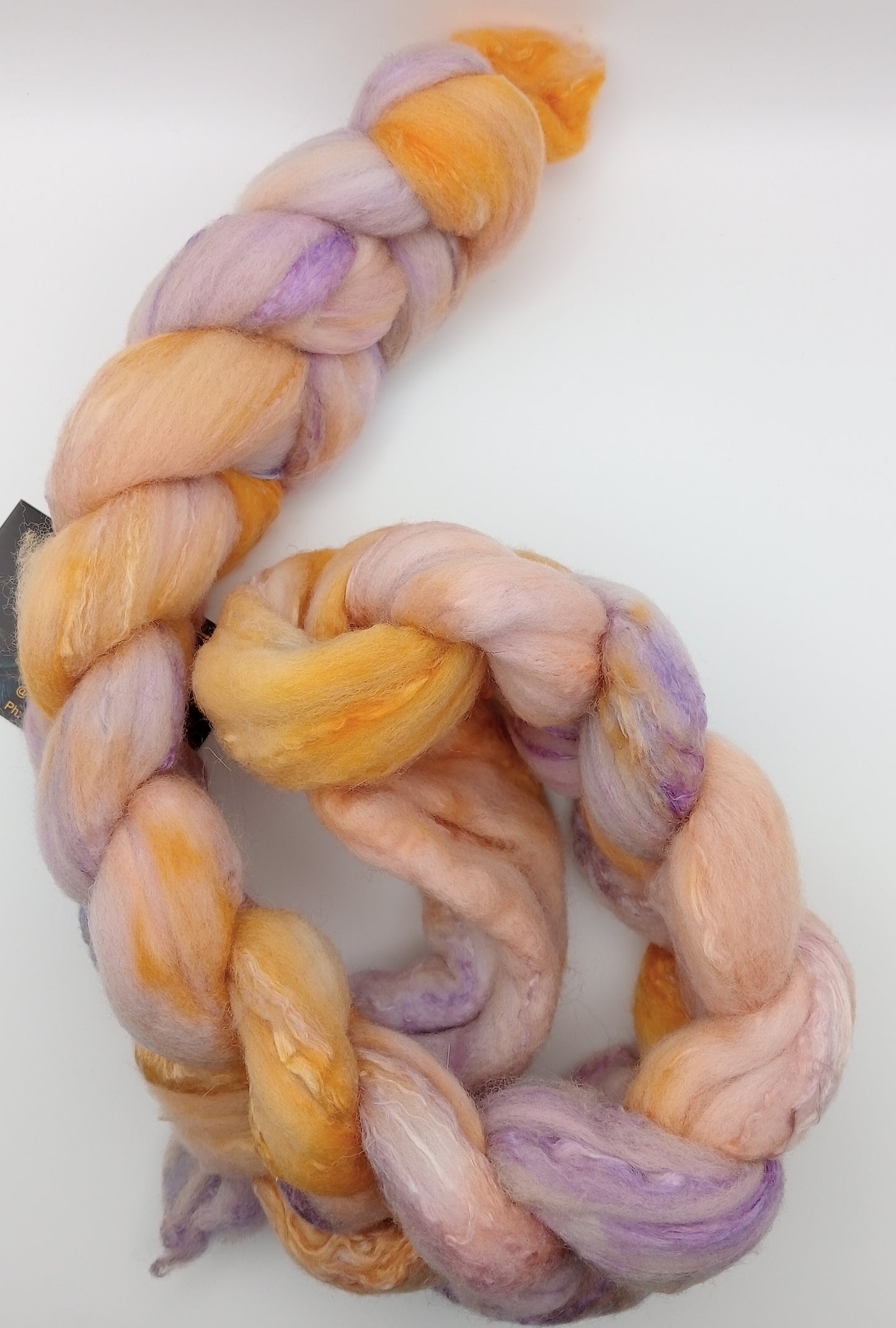 100G Merino/Silk hand dyed fibre combed top - "Spring Garden"