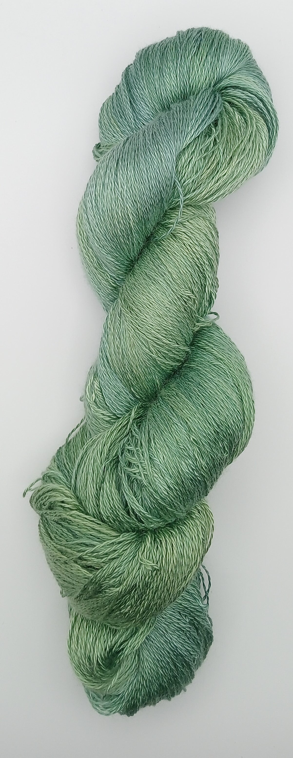 "Emerald Greens"  Hand Dyed Lace weight 100G 'A' Grade Pure Mulberry Silk