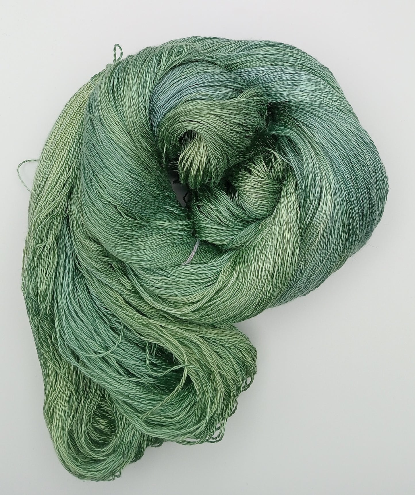 "Emerald Greens"  Hand Dyed Lace weight 100G 'A' Grade Pure Mulberry Silk