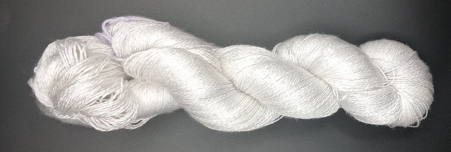 "Silver"  Hand Dyed Lace weight 100G 'A' Grade Pure Mulberry Silk