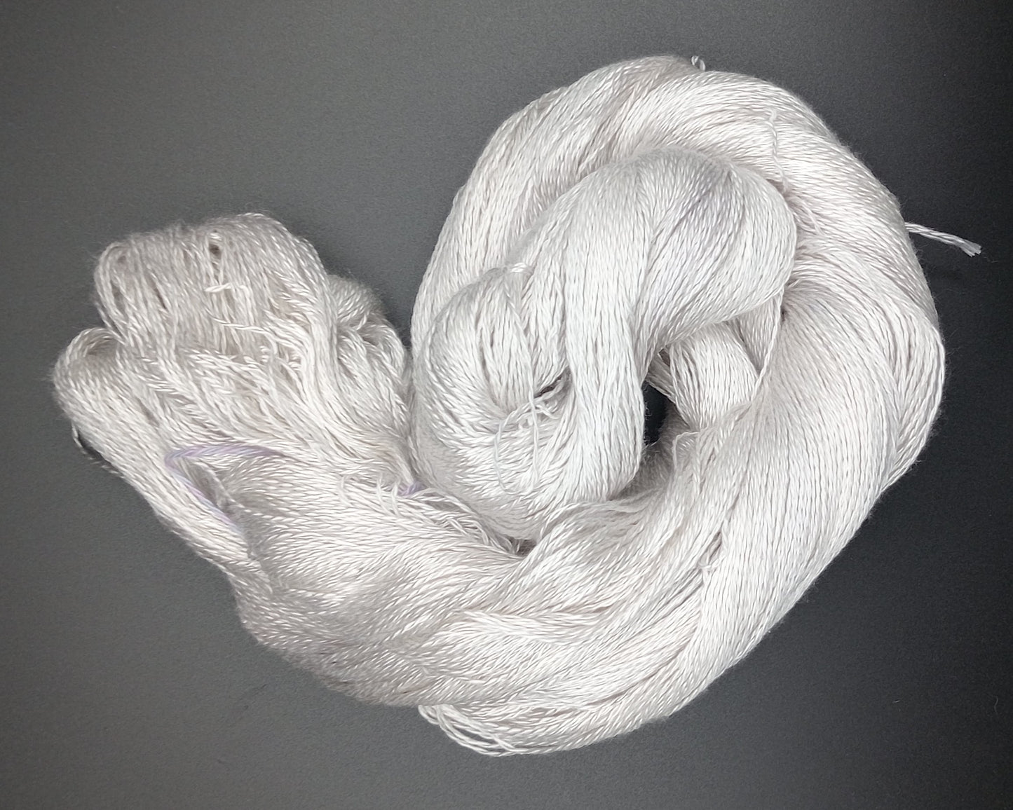 "Silver"  Hand Dyed Lace weight 100G 'A' Grade Pure Mulberry Silk