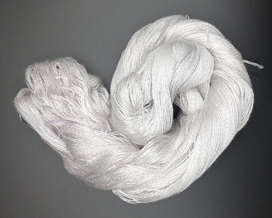 "Silver"  Hand Dyed Lace weight 100G 'A' Grade Pure Mulberry Silk