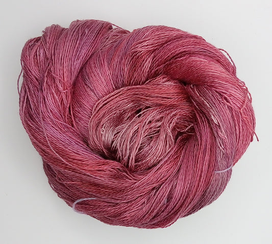 "Cherry"  Hand Dyed Lace weight 100G 'A' Grade Pure Mulberry Silk
