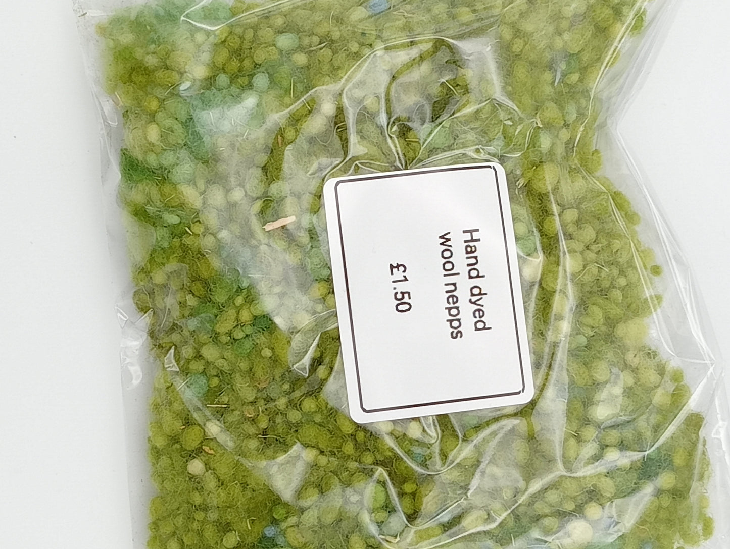 Greens - wool nepps Hand dyed