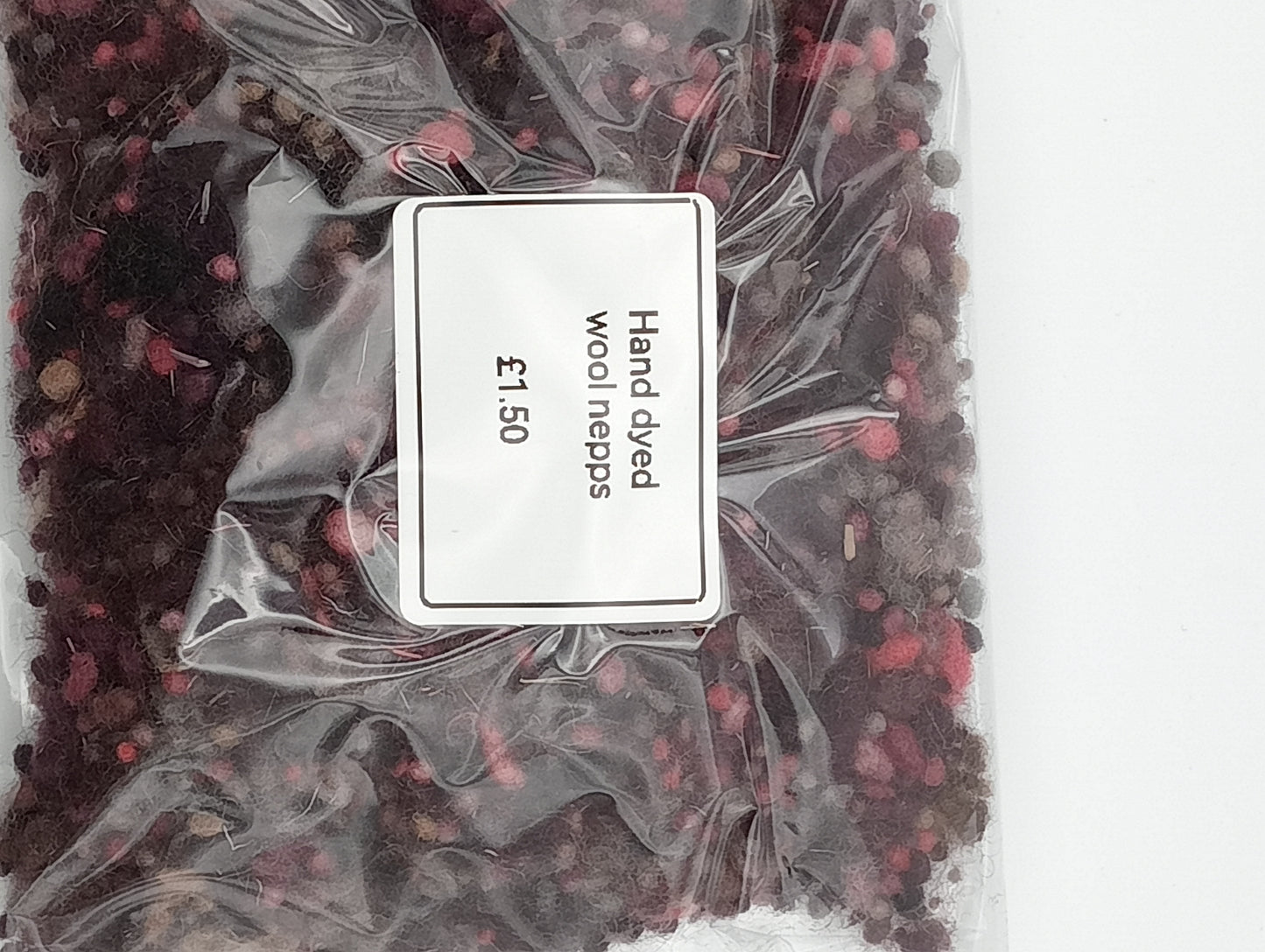 burgandy/browns wool nepps hand dyed