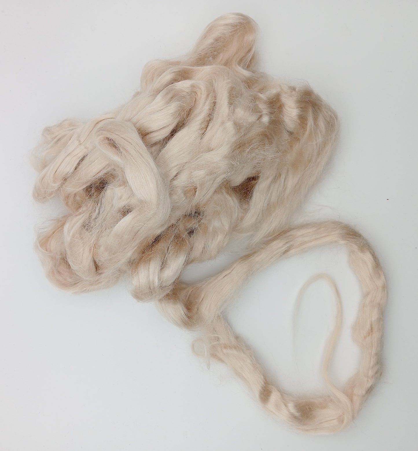 Natural Tussah silk top (unbleached) - 50g