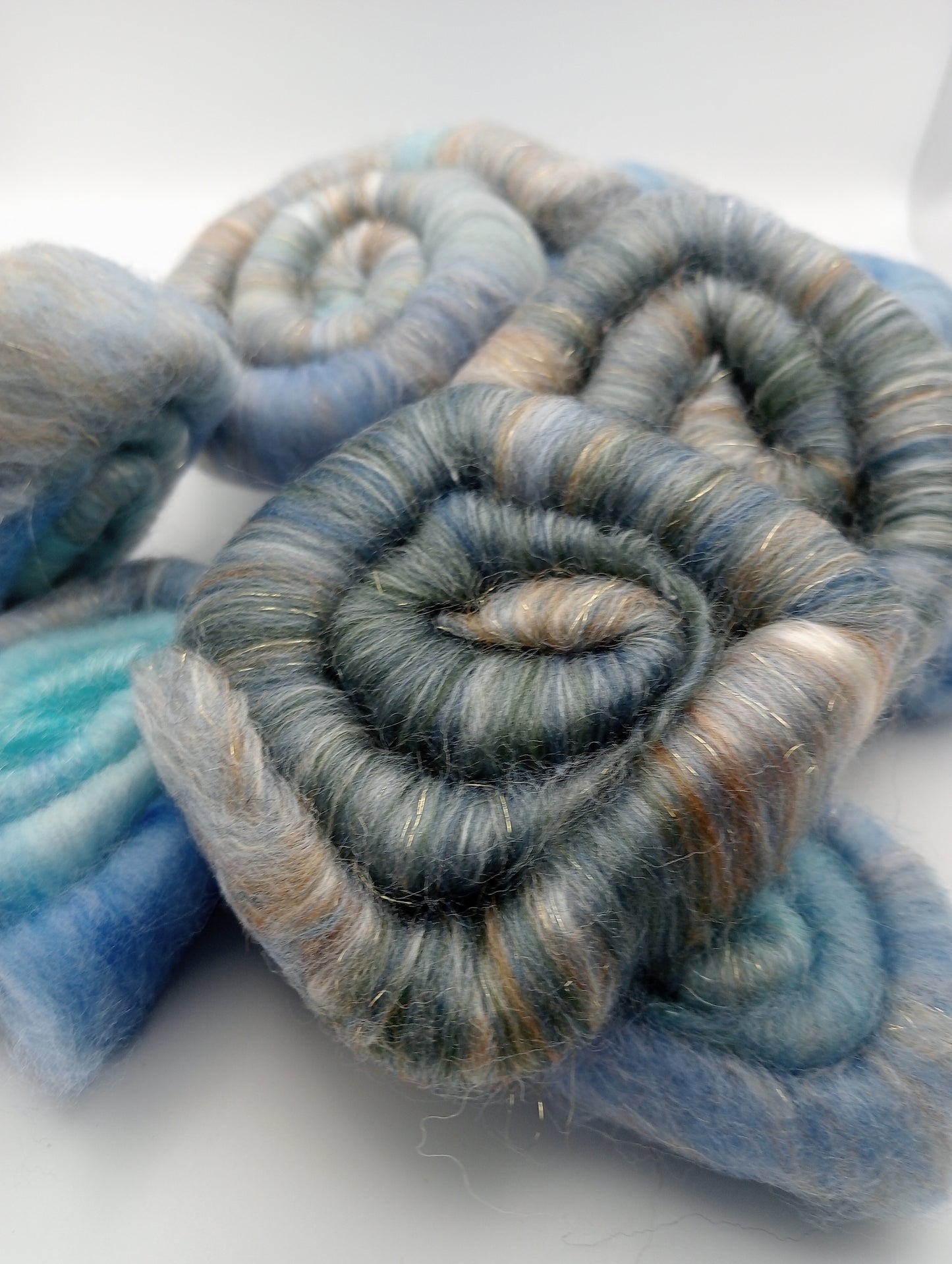 blues and grey rolags