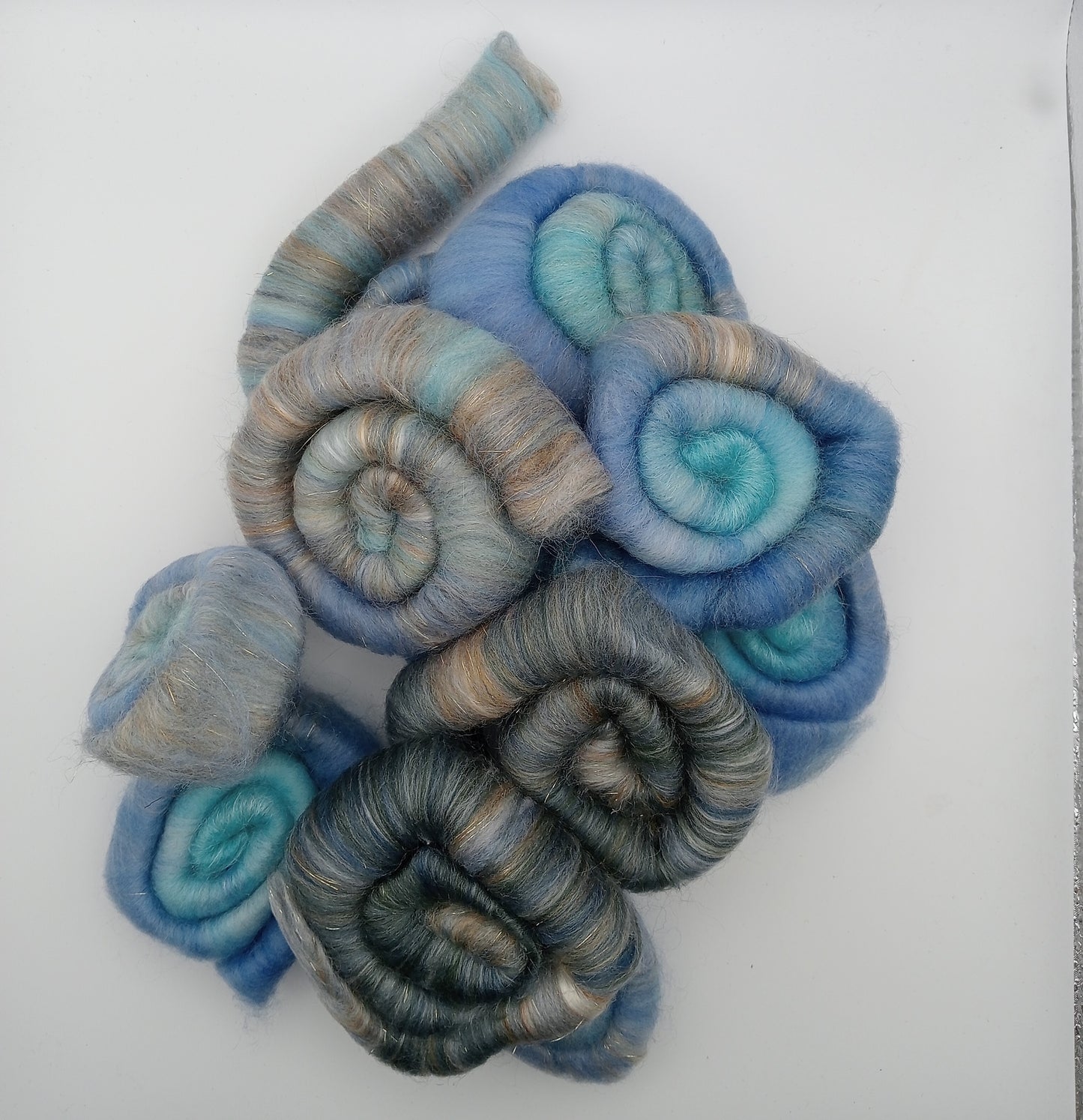 blues and grey rolags