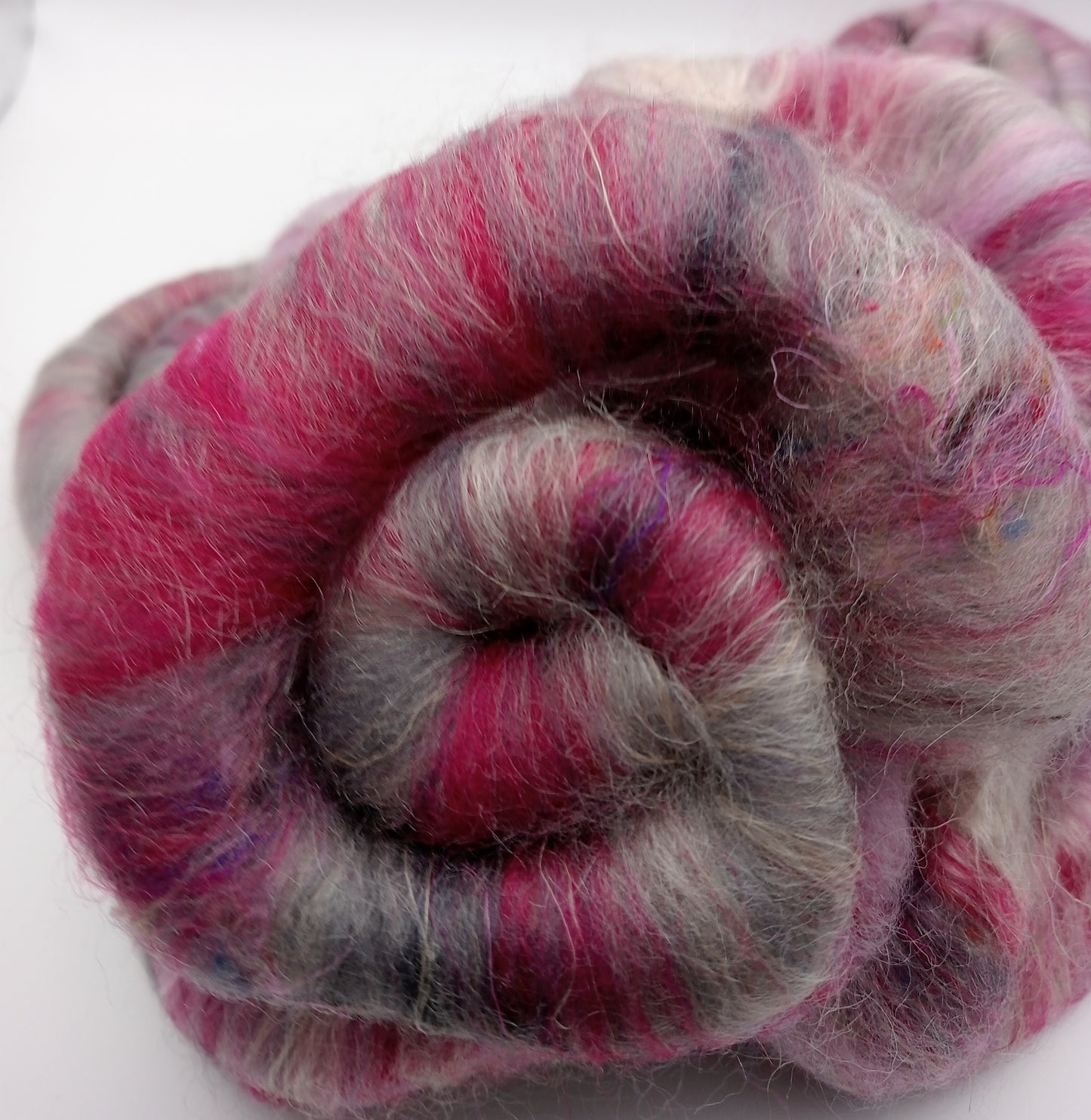 red and pink Rolags