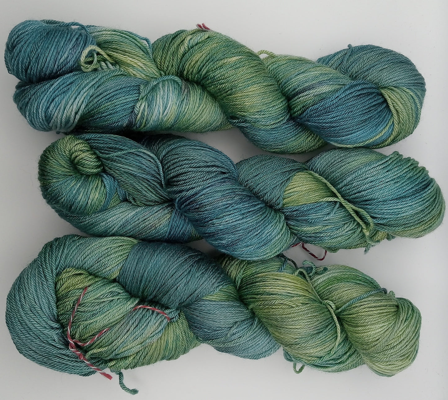 "Emerald Forest" - 100G Merino/Silk hand dyed Yarn 4 Ply
