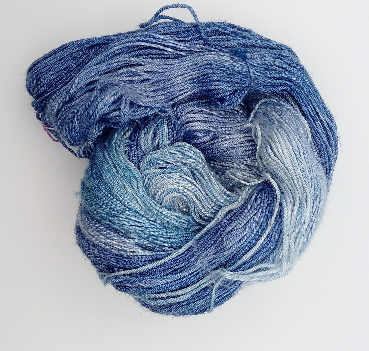 "Surfs Up" 4 ply hand dyed yarn 100G Bluefaced Leicester/Silk