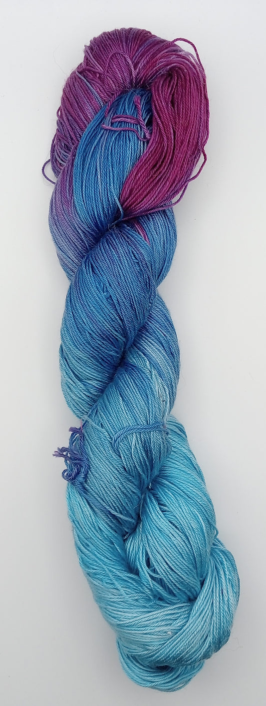 "Blues and Purples" recycled cotton 4 Ply 100g