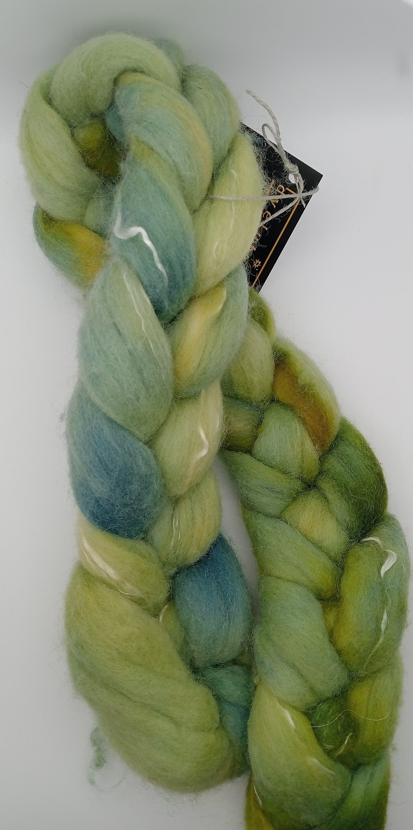 "Olive Grove" 100G Merino/Tencel luxury fibre blend of hand dyed fibre combed top