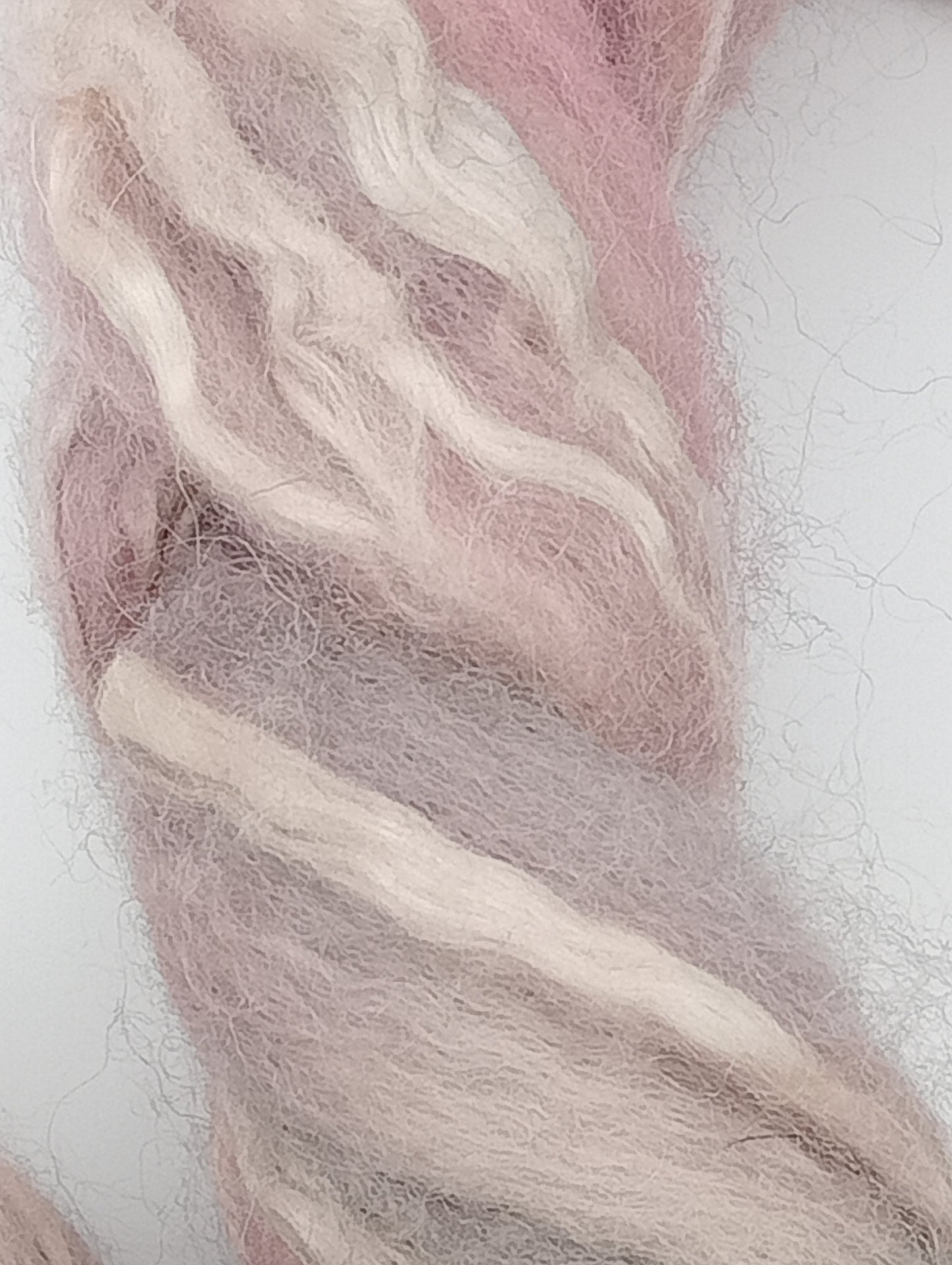 "Pink and Silver" 100G BFL Seacell Blend - hand dyed