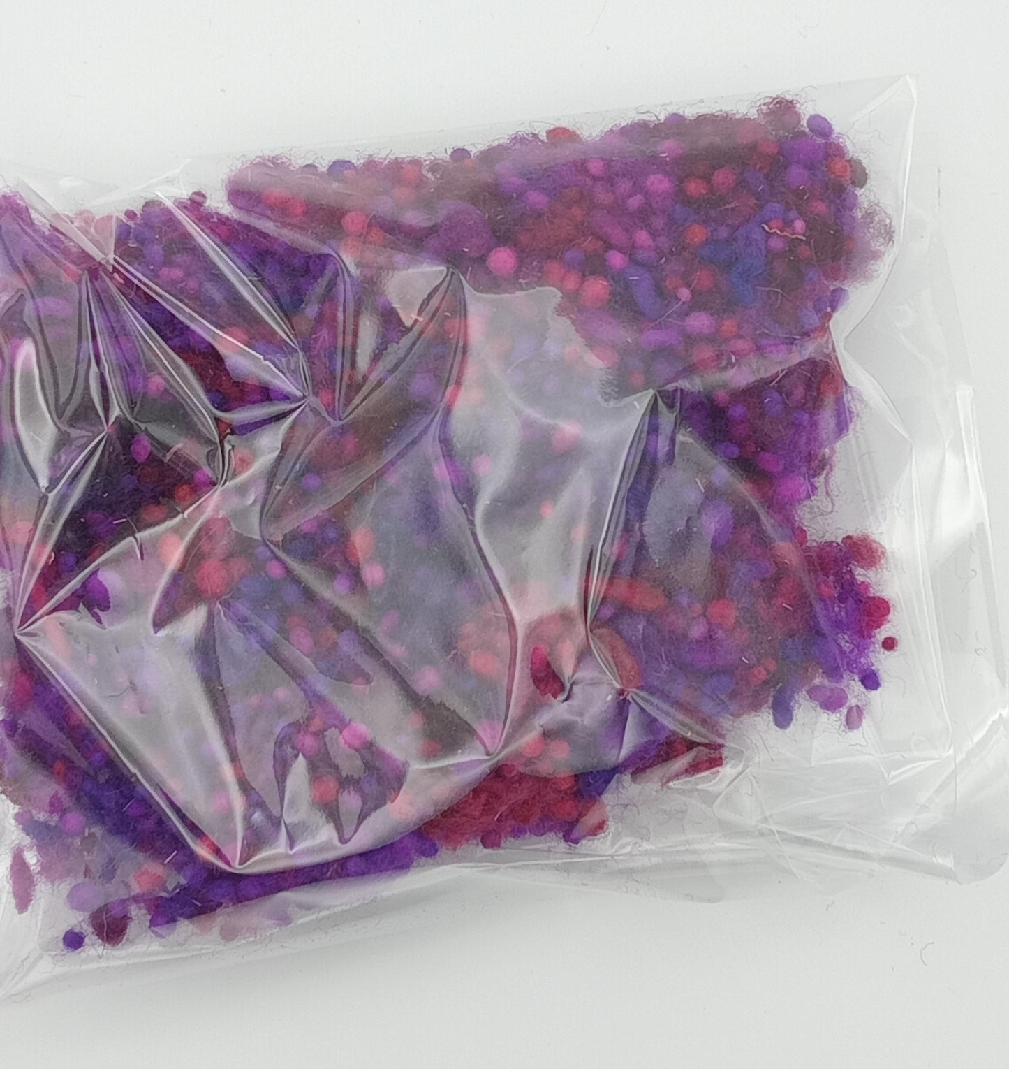 Purples wool nepps hand dyed