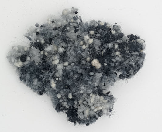 Black and Grey wool nepps hand dyed