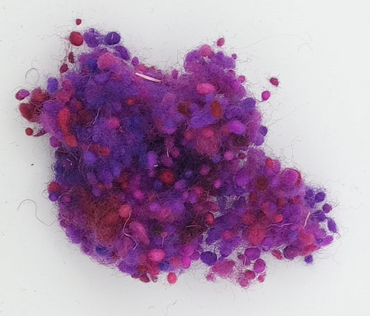 Purples wool nepps hand dyed