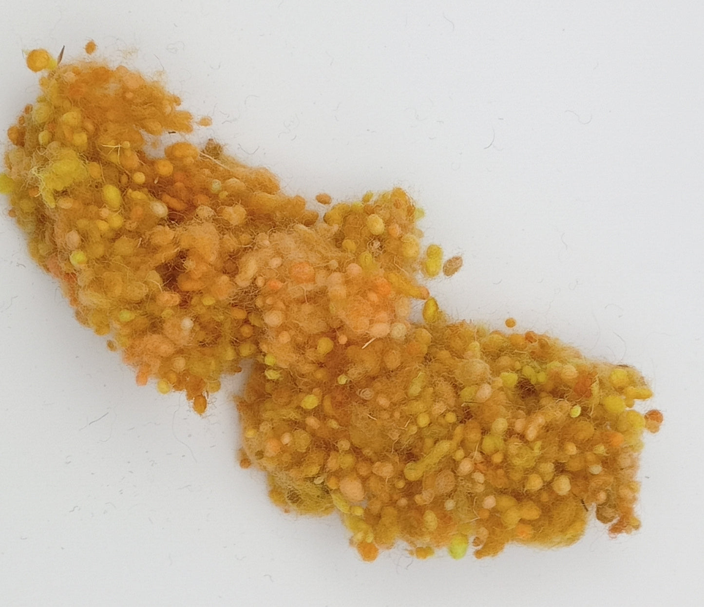 Golden Yellow wool nepps hand dyed