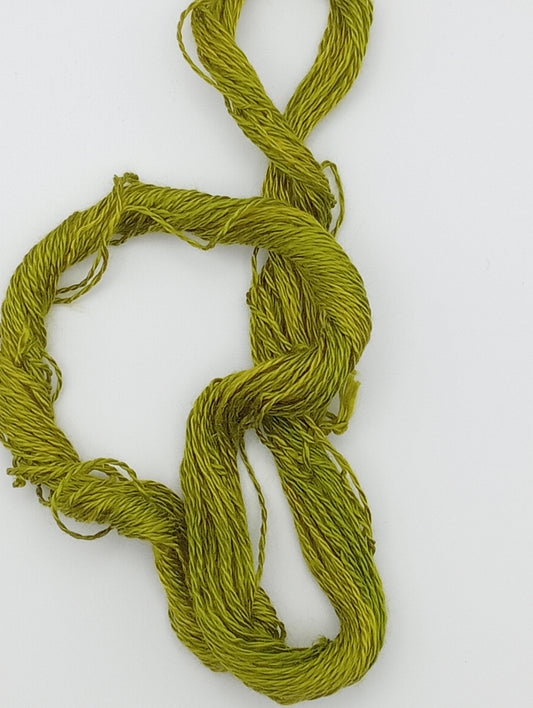 "Spring Greens" Georgian historical a grade mulberry silk 3g