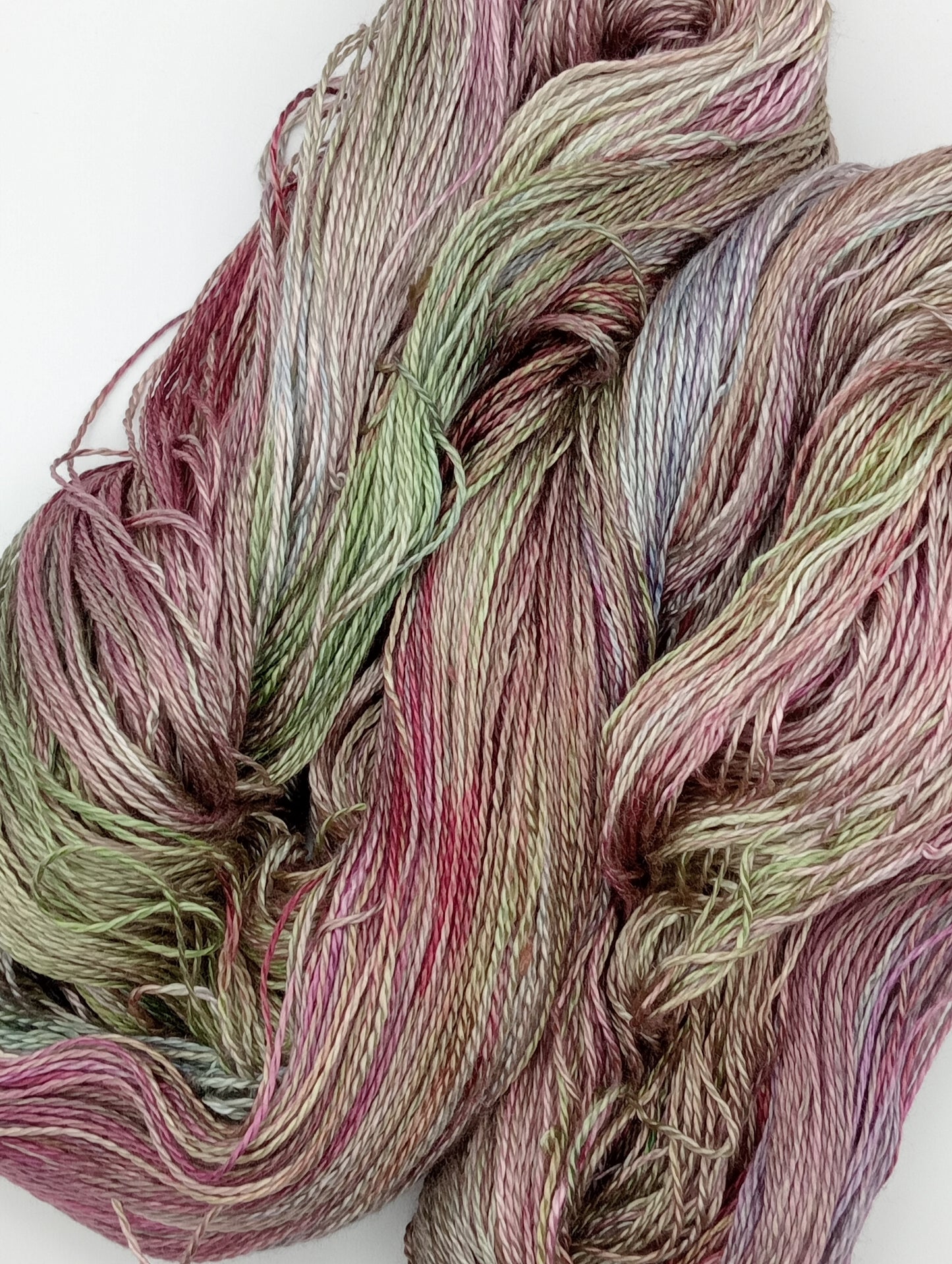 "Rosella silk"  Hand Dyed Lace weight 100G 'A' Grade Pure Mulberry Silk