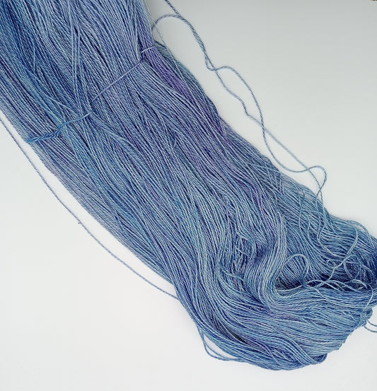 "light blue"  Hand Dyed Lace weight 100G 'A' Grade Pure Mulberry Silk