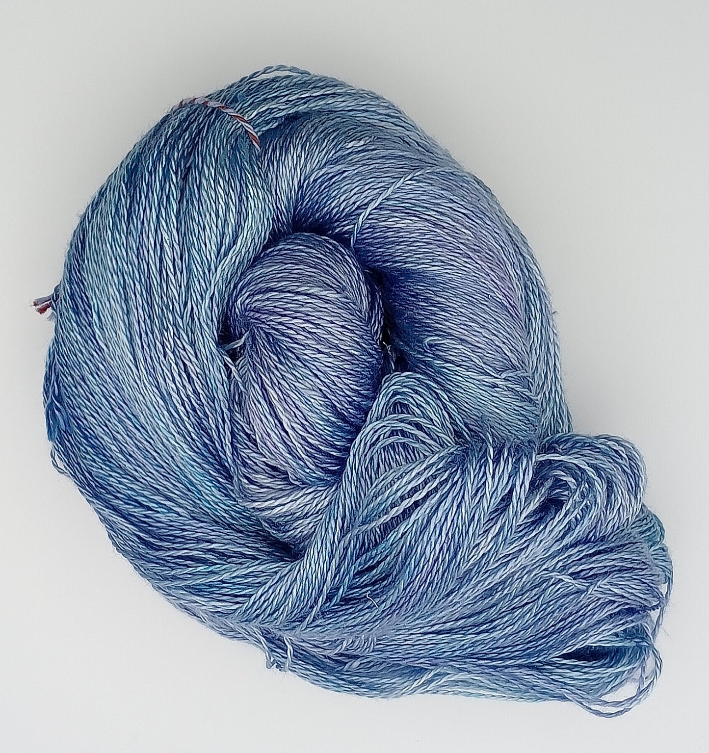 "light blue"  Hand Dyed Lace weight 100G 'A' Grade Pure Mulberry Silk