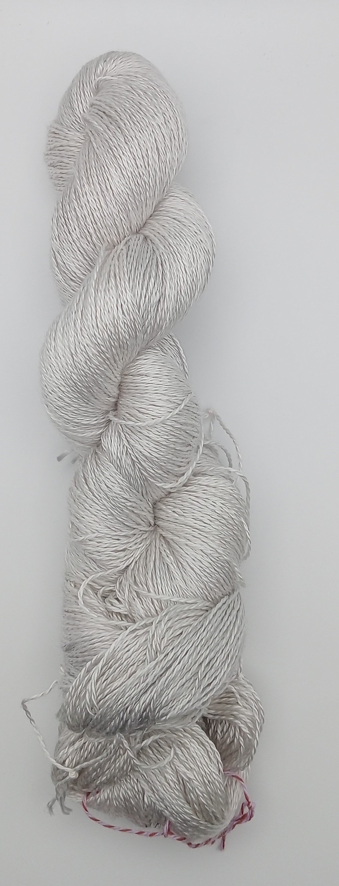 "Silver"  Hand Dyed Lace weight 100G 'A' Grade Pure Mulberry Silk